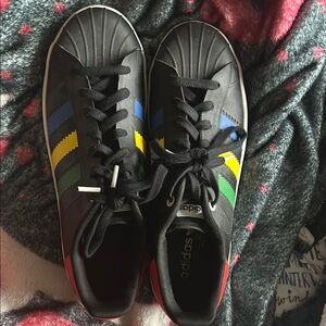 Adidas Kids Black Multicolor Sneakers